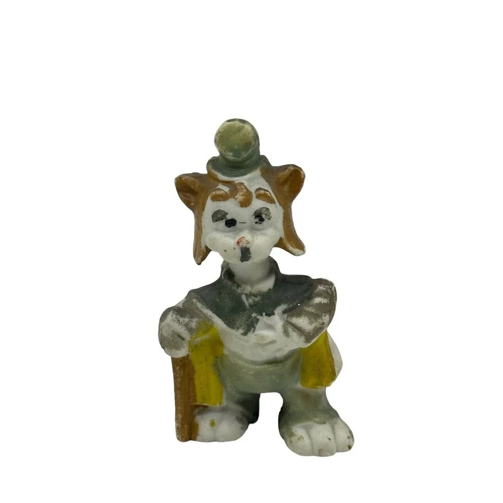 Vintage Disney Figurine‎ Honest John Fox Pinocchio Ceramic Cold Paint Japan 2.5